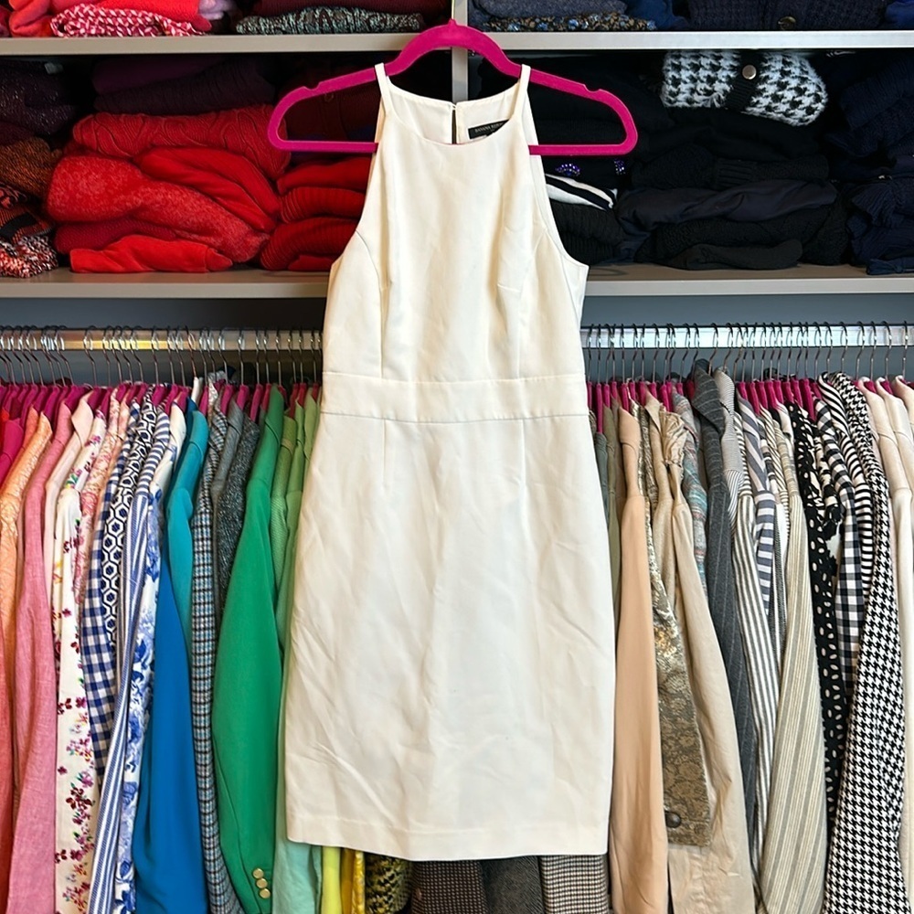 Banana Republic ivory sleeveless dress size 0